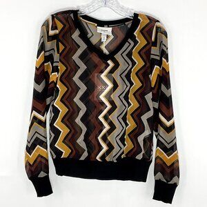 NWT Missoni For Target 20th Anniversary Top Women’s Size XS Chevron‎ Chiffon